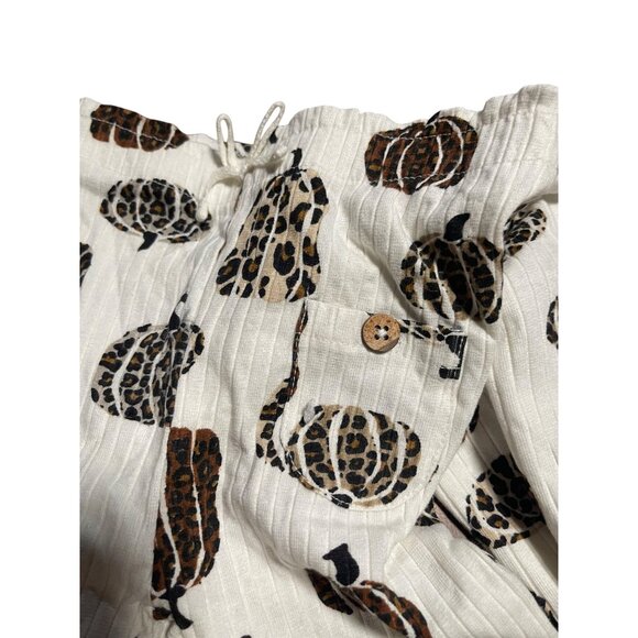 Jessica Simpson Baby Girls Pumpkin Leopard Print 2PC Outfit 12M Soft Cotton - Picture 9 of 10